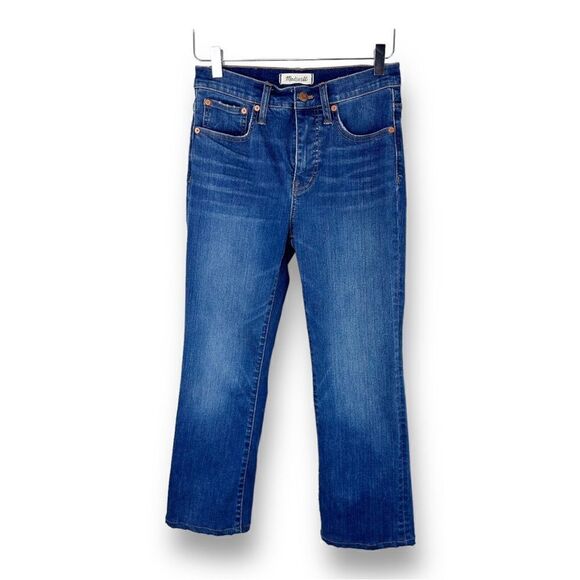 Madewell | Cali Demi-Boot Medium Wash Lightly Distressed High-rise Jeans 26 - Picture 1 of 14